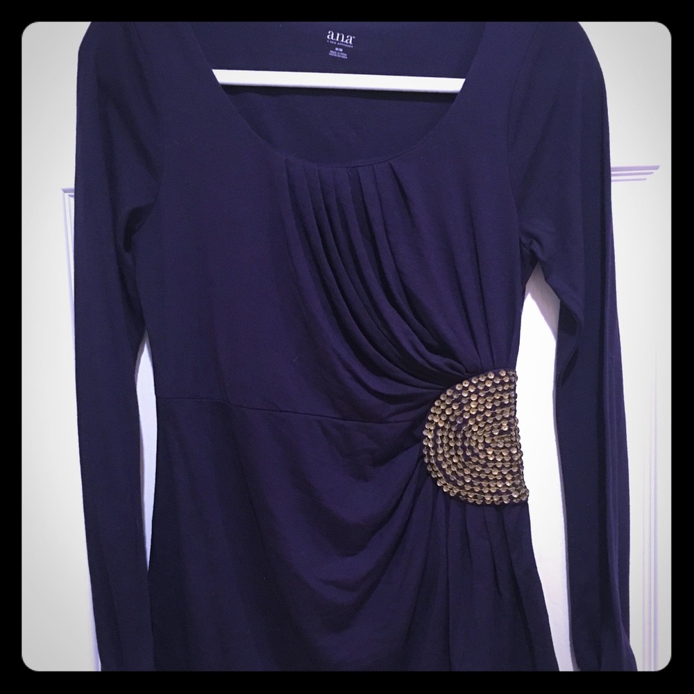 A.n.a purple tunic style top